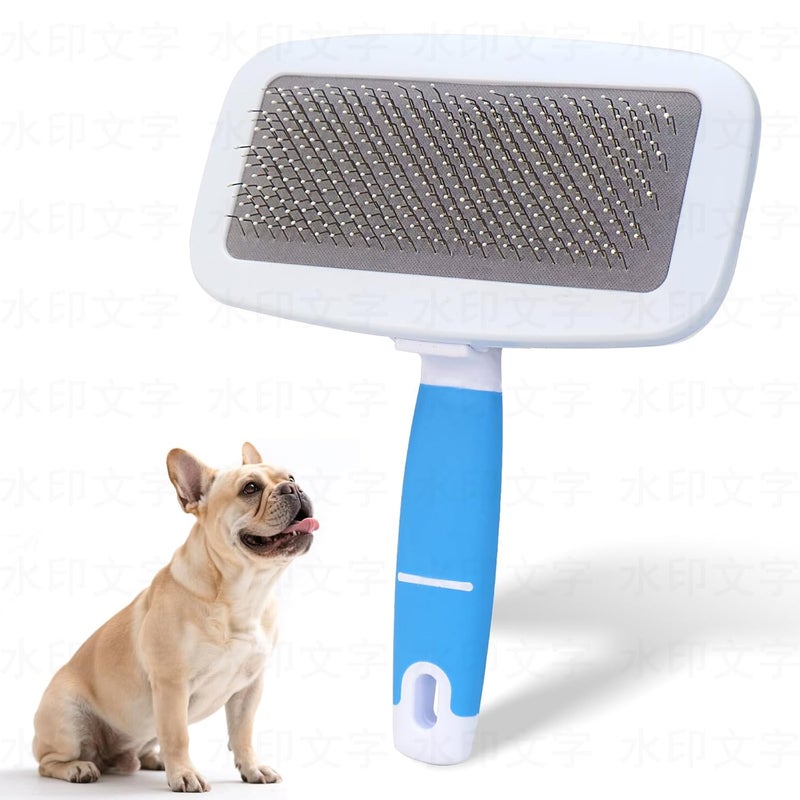 KEUYE French Bulldog Brush,Skin Friendly Effectively Tackle Shedding,Essential French Bulldog Accessory for Your Pets,Blue - Image 1